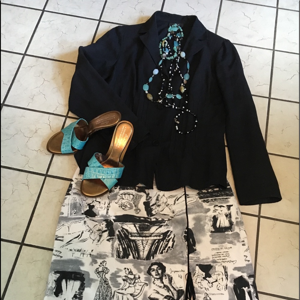 Black Linen Blazer